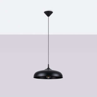 Lampa wisząca loft Sollux Gina | Czarna, metalowa | Sklep