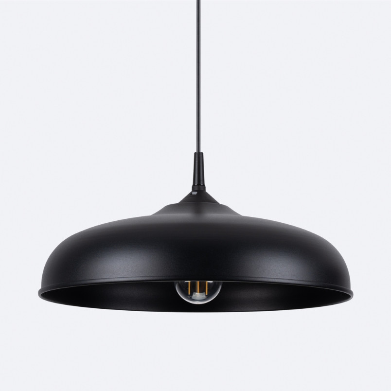 Lampa wisząca loft Sollux Gina | Czarna, metalowa | Sklep