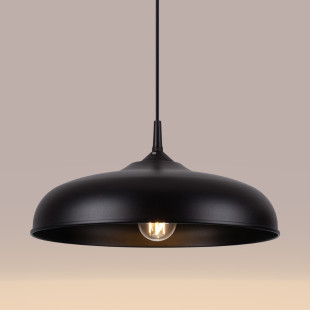 Lampa wisząca loft Sollux Gina | Czarna, metalowa | Sklep