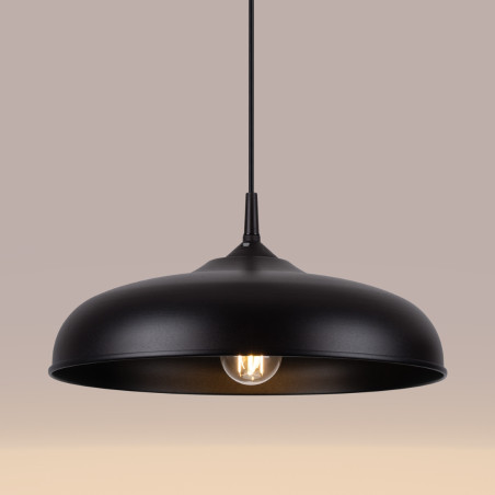 Lampa wisząca loft Sollux Gina | Czarna, metalowa | Sklep