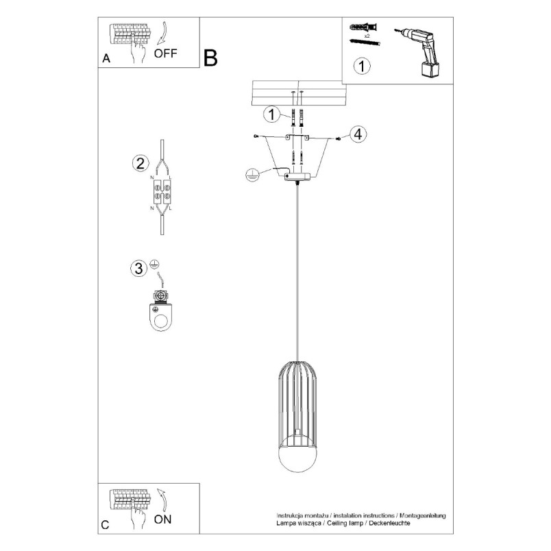 Lampa wisząca kula Brina Sollux - nowoczesny design