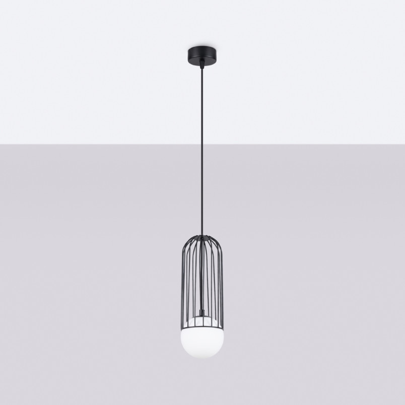 Lampa wisząca Brina Sollux - Kula szklana, metalowa | Sklep Sollux