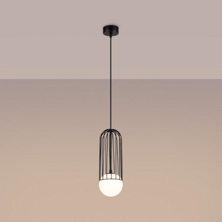 Lampa wisząca Brina Sollux - Kula szklana, metalowa | Sklep Sollux