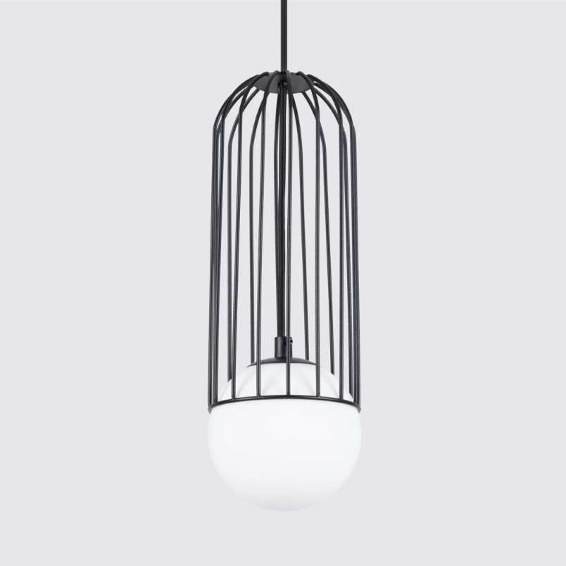 Lampa wisząca Brina Sollux - Kula szklana, metalowa | Sklep Sollux
