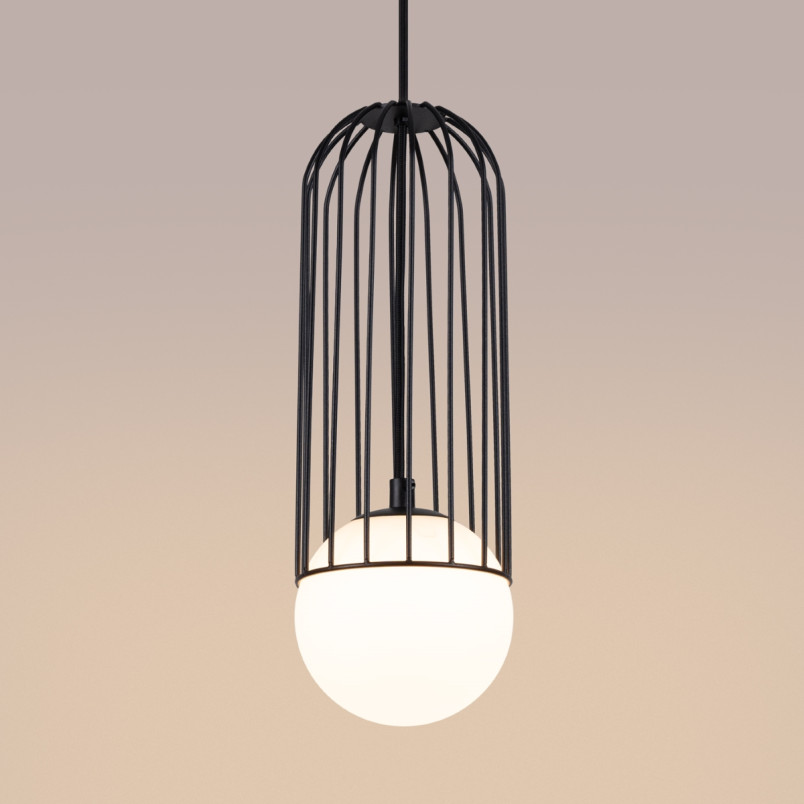 Lampa wisząca Brina Sollux - Kula szklana, metalowa | Sklep Sollux