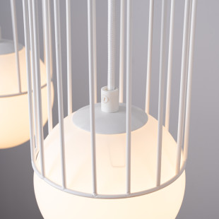 Lampa wisząca 3 kule biała Sollux Brina Long 54cm - Sklep Lamp