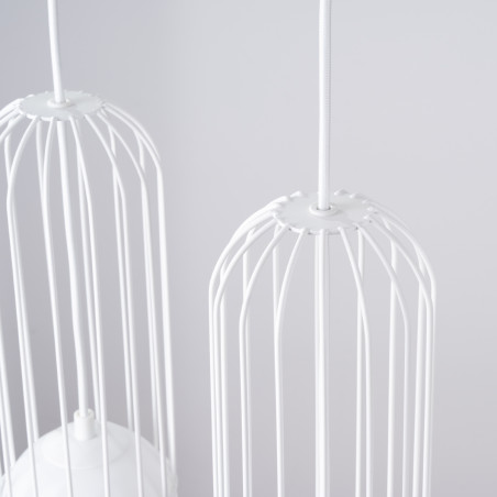 Lampa wisząca 3 kule biała Sollux Brina Long 54cm - Sklep Lamp