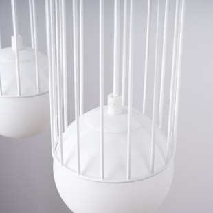 Lampa wisząca 3 kule biała Sollux Brina Long 54cm - Sklep Lamp