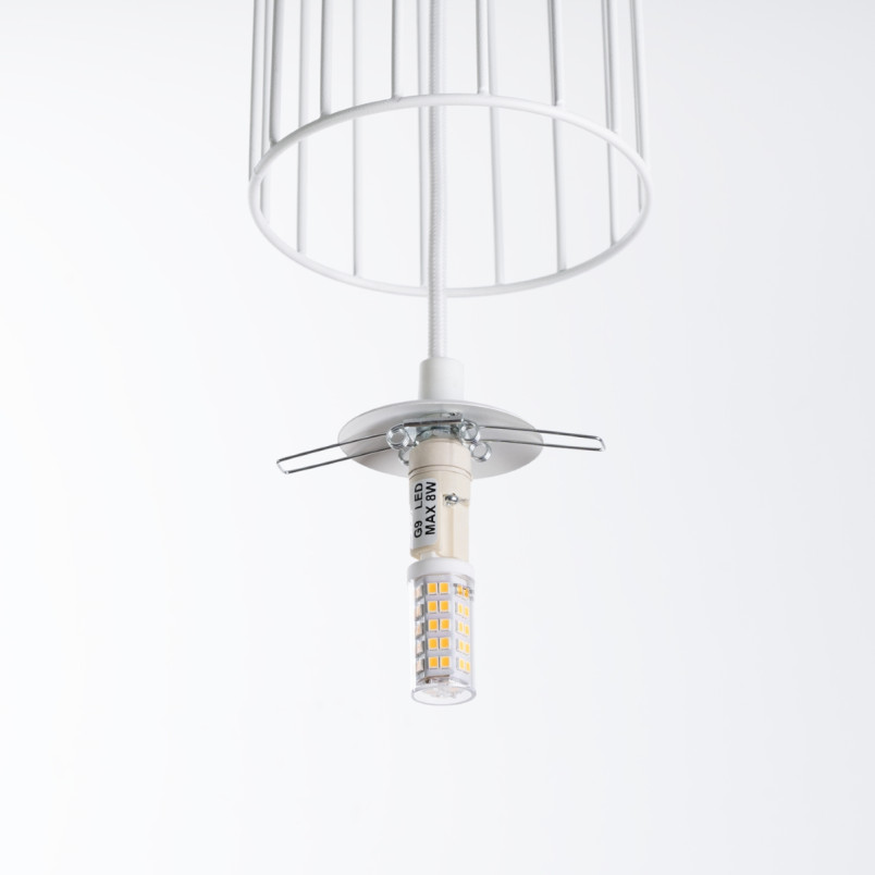 Lampa wisząca 3 kule biała Sollux Brina Long 54cm - Sklep Lamp