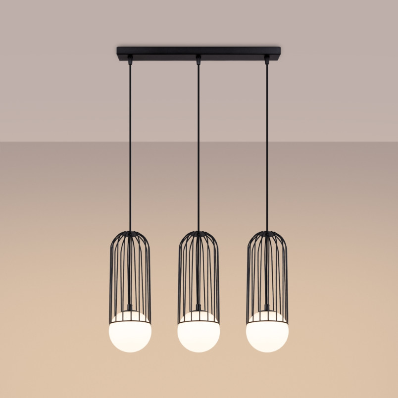 Lampa wisząca 3 kule Sollux Brina - nowoczesny design