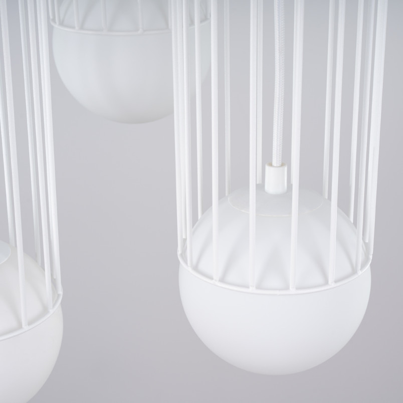 Lampa wisząca Brina Round 3 kule biała Sollux | Sklep z lampami