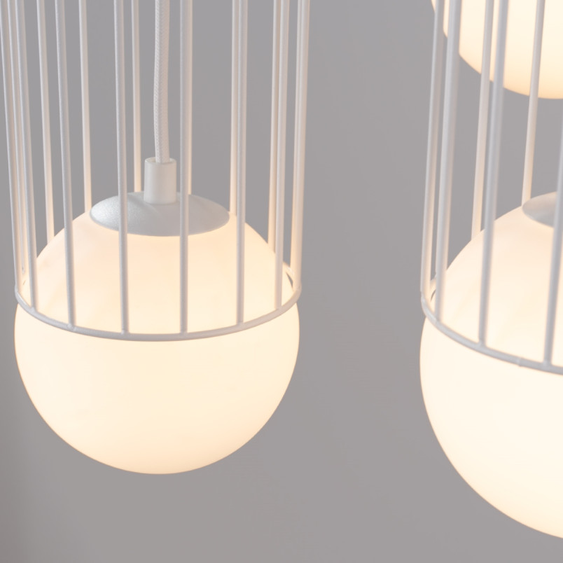 Lampa wisząca Brina Round 3 kule biała Sollux | Sklep z lampami