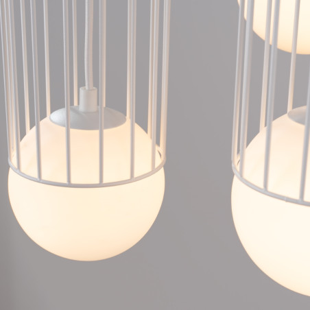 Lampa wisząca Brina Round 3 kule biała Sollux | Sklep z lampami