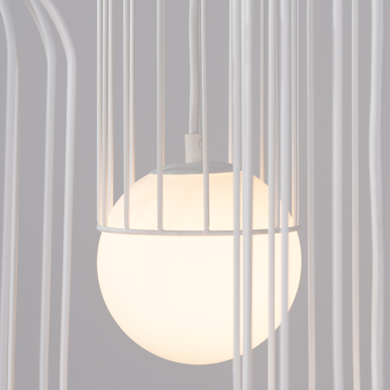 Lampa wisząca Brina Round 3 kule biała Sollux | Sklep z lampami