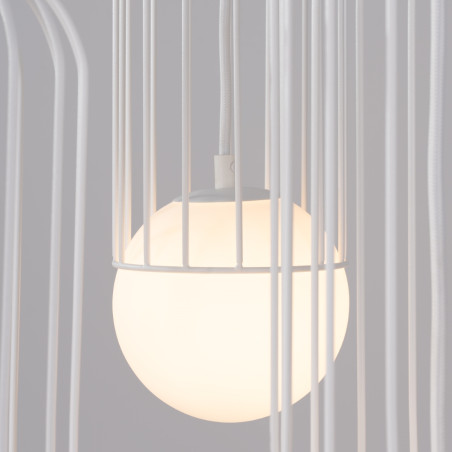 Lampa wisząca Brina Round 3 kule biała Sollux | Sklep z lampami