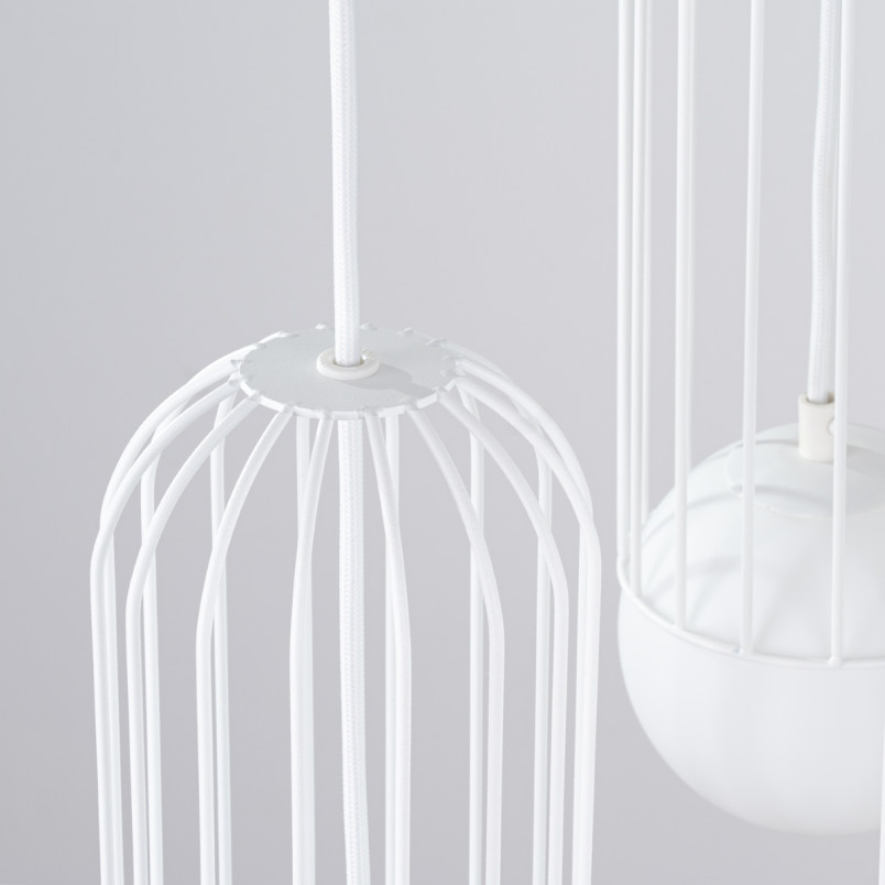 Lampa wisząca Brina Round 3 kule biała Sollux | Sklep z lampami