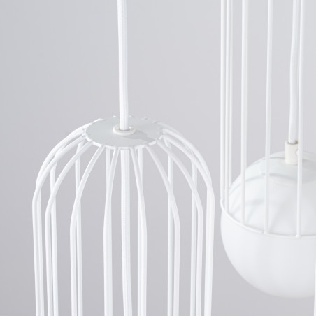 Lampa wisząca Brina Round 3 kule biała Sollux | Sklep z lampami