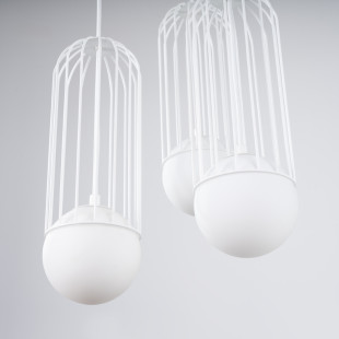 Lampa wisząca Brina Round 3 kule biała Sollux | Sklep z lampami
