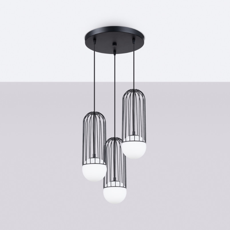 Lampa wisząca Brina 3 kule - Sollux | Nowoczesne oświetlenie