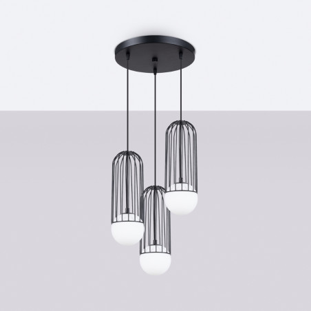 Lampa wisząca Brina 3 kule - Sollux | Nowoczesne oświetlenie