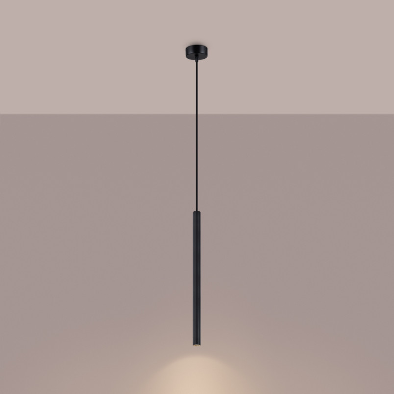 Lampa wisząca Arche Sollux - Nowoczesny design, czarny kolor