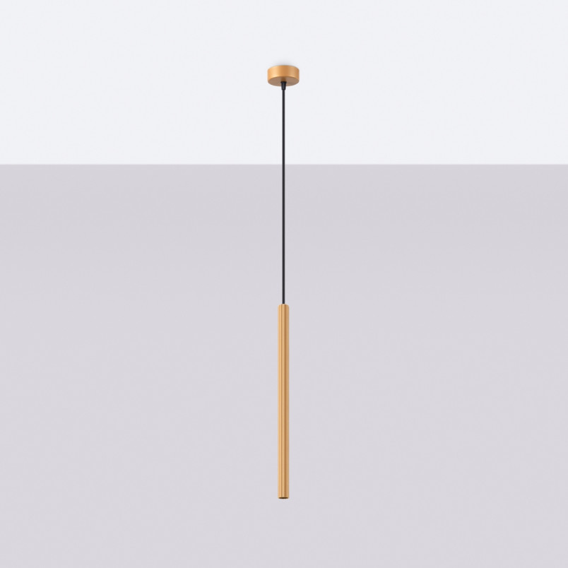 Lampa wisząca Arche złota 8cm - Sollux | Nowoczesne oświetlenie