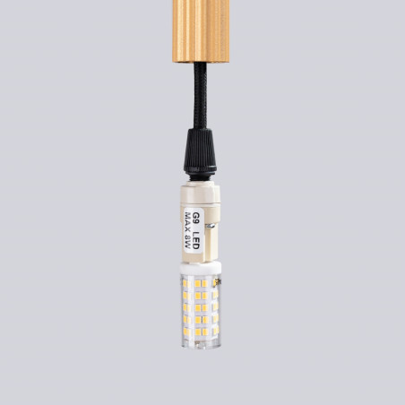 Lampa wisząca Arche złota 8cm - Sollux | Nowoczesne oświetlenie