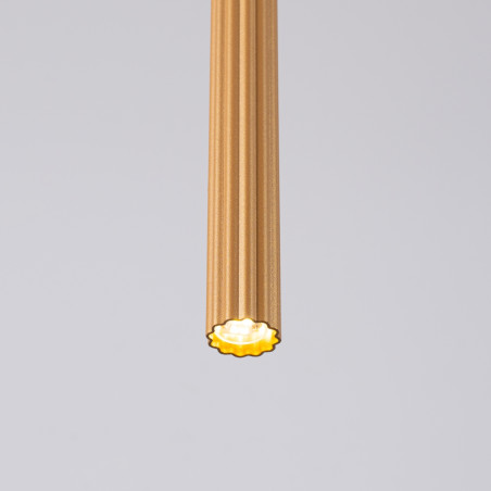 Lampa wisząca Arche złota 8cm - Sollux | Nowoczesne oświetlenie