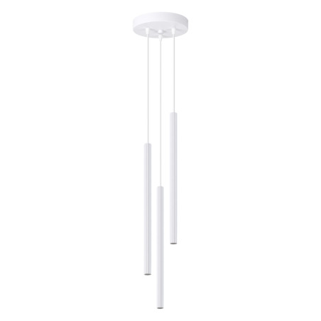 Lampa wisząca Arche biała Sollux - 3 tuby, 20cm - Sklep Sollux