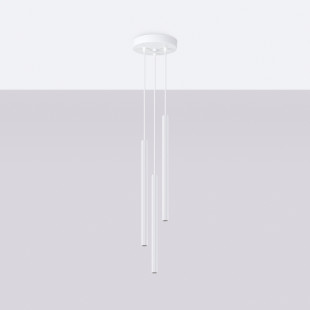 Lampa wisząca Arche biała Sollux - 3 tuby, 20cm - Sklep Sollux