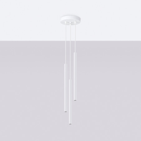Lampa wisząca Arche biała Sollux - 3 tuby, 20cm - Sklep Sollux