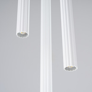 Lampa wisząca Arche biała Sollux - 3 tuby, 20cm - Sklep Sollux