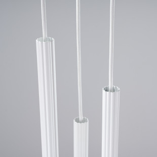 Lampa wisząca Arche biała Sollux - 3 tuby, 20cm - Sklep Sollux