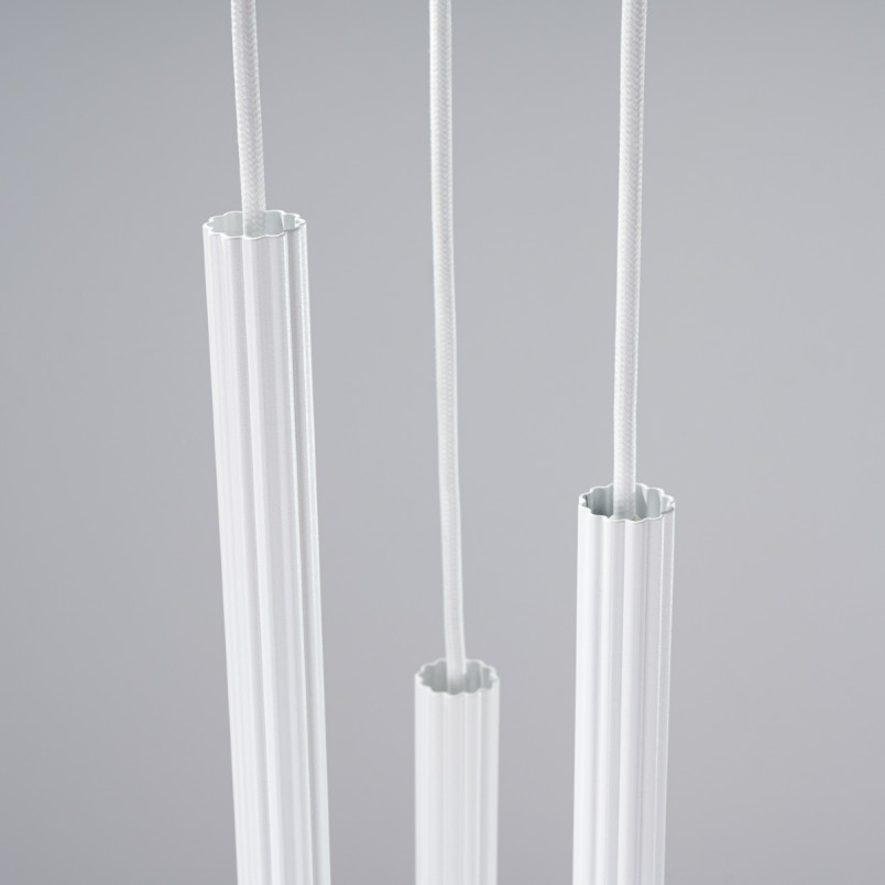 Lampa wisząca Arche biała Sollux - 3 tuby, 20cm - Sklep Sollux