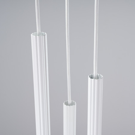 Lampa wisząca Arche biała Sollux - 3 tuby, 20cm - Sklep Sollux