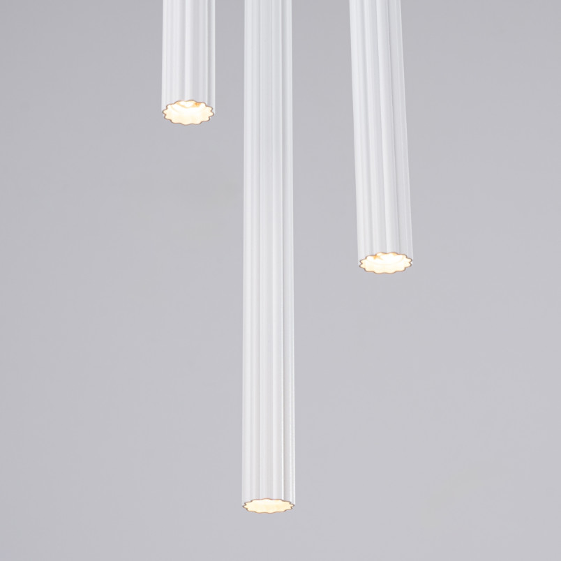 Lampa wisząca Arche biała Sollux - 3 tuby, 20cm - Sklep Sollux