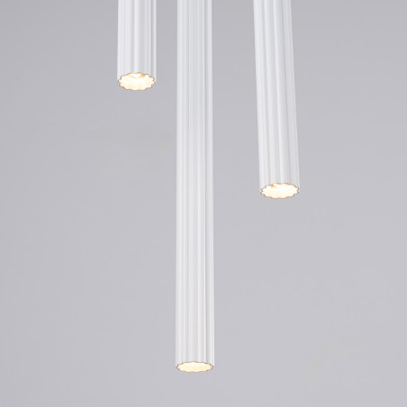 Lampa wisząca Arche biała Sollux - 3 tuby, 20cm - Sklep Sollux