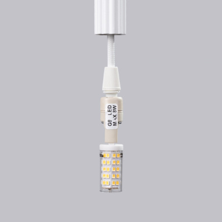 Lampa wisząca Arche biała Sollux - 3 tuby, 20cm - Sklep Sollux