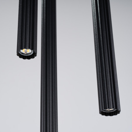 Lampa wisząca Arche 3 tuby czarna Sollux | Nowoczesne oświetlenie
