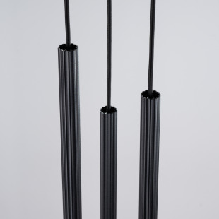 Lampa wisząca Arche 3 tuby czarna Sollux | Nowoczesne oświetlenie