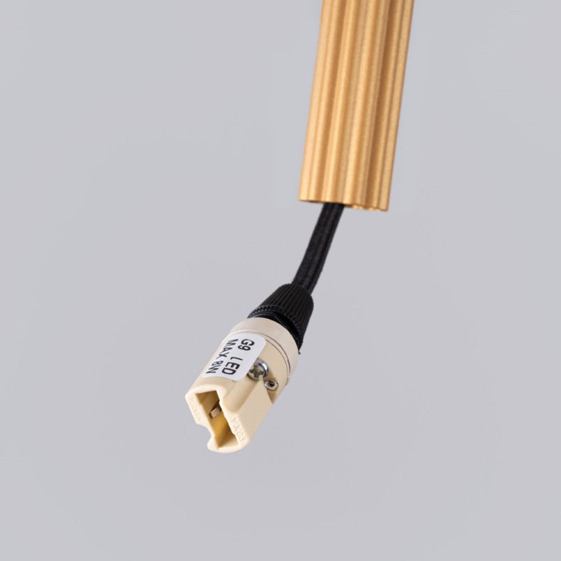 Lampa wisząca Arche - 3 tuby, złota - Sollux | Sklep z lampami