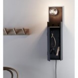 Kinkiet ze schowkiem Combo czarny Markslojd | E27, USB
