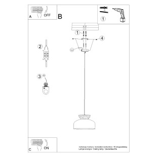Lampa wisząca Marion czarna Sollux | Skandynawski design