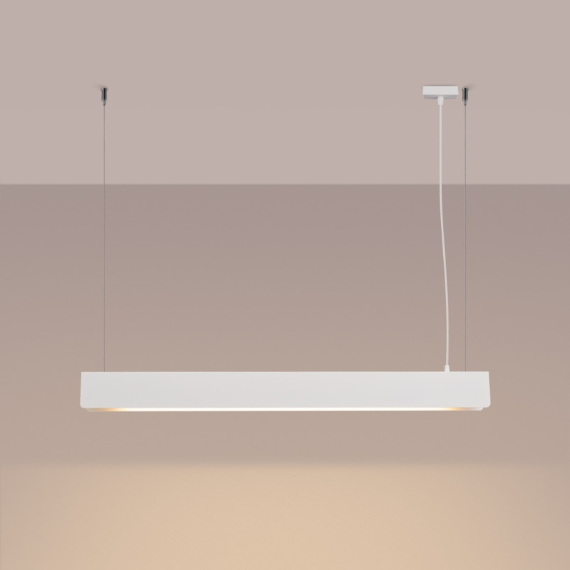 Lampa wisząca Spark 100cm biała Sollux | Nowoczesny design