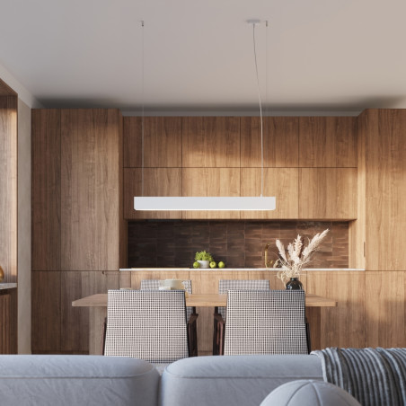 Lampa wisząca Spark 100cm biała Sollux | Nowoczesny design