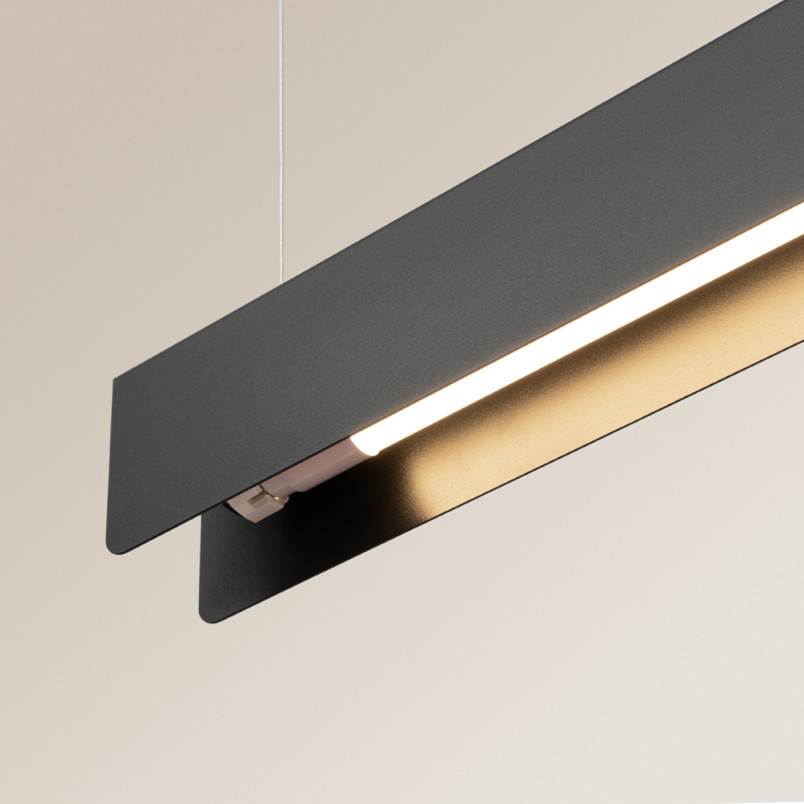 Lampa wisząca Spark 100cm czarna | Sollux - Nowoczesny design
