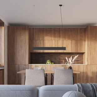 Lampa wisząca Spark 100cm czarna | Sollux - Nowoczesny design