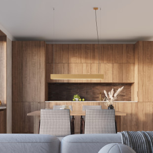 Lampa wisząca Spark 100cm złota Sollux - Elegancki design