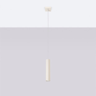 Lampa wisząca Lagos Sollux - Beżowa tuba 8cm | Sklep z lampami