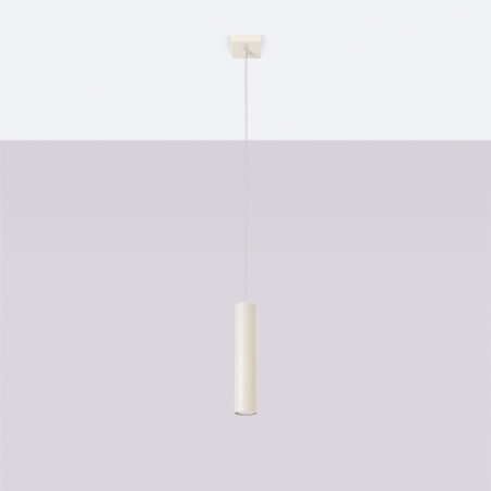 Lampa wisząca Lagos Sollux - Beżowa tuba 8cm | Sklep z lampami